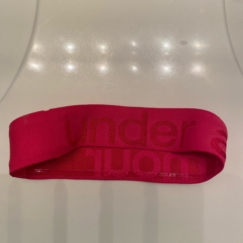 Under Armour Hot Pink Wide Headband Non-Slip